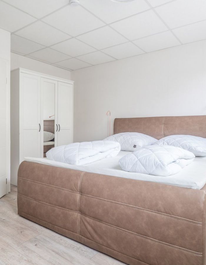Blick ins Schlafzimmer der Ferienwohnung im EG